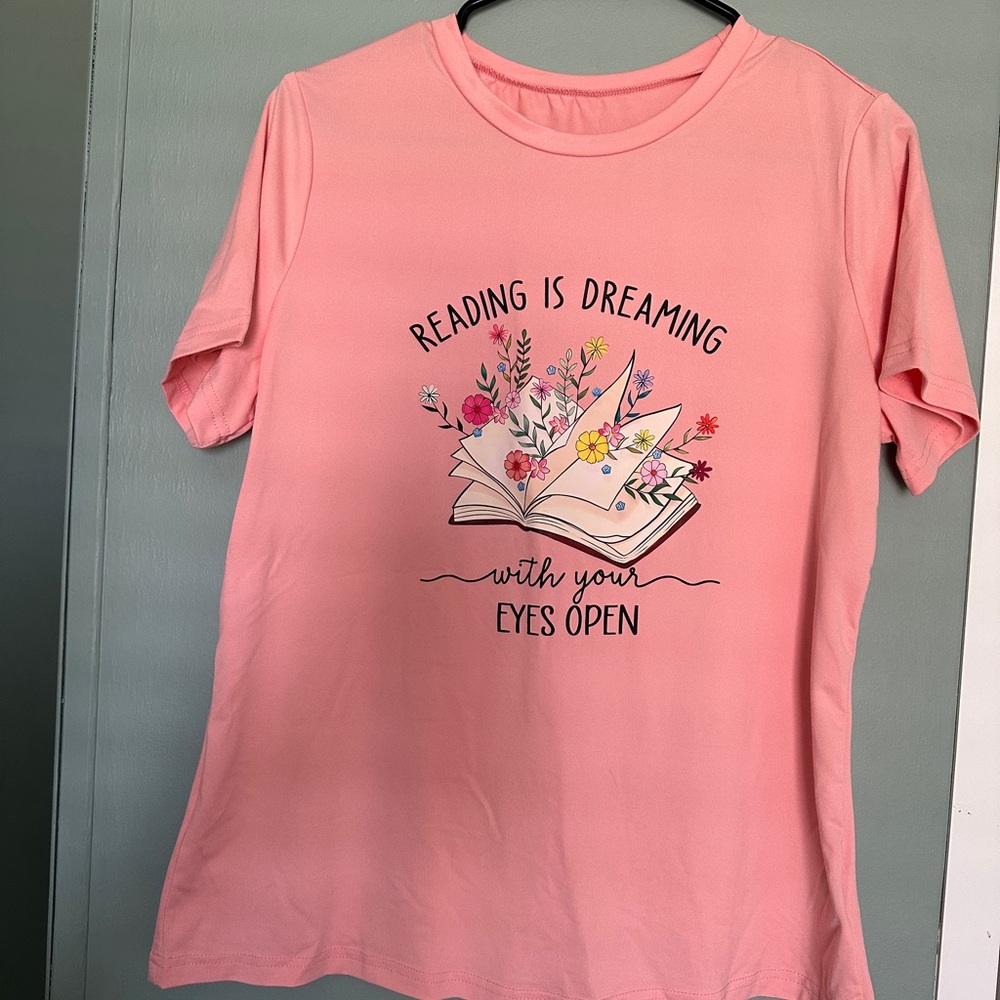 SHEIN Pink Graphic Tee